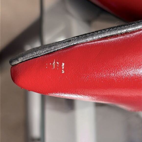 Del Barco Premium Strappy Pumps Pointed Toe Stiletto High Heel Sandals Red 36 - Picture 7 of 7